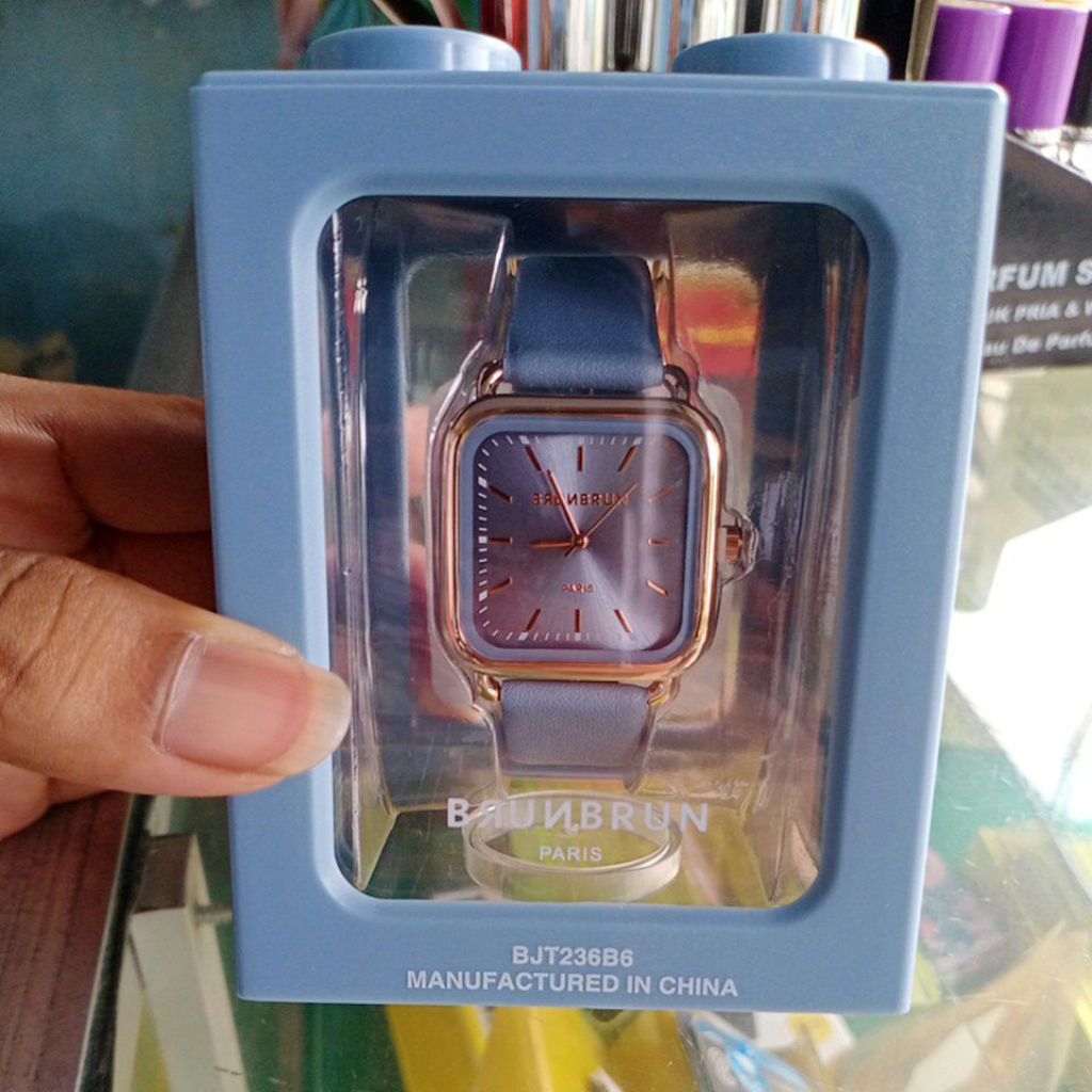 Jam Tangan BRUNBRUN Paris original box Warna Biru