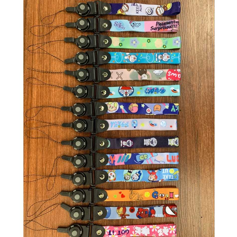 TALI GANTUNGAN/STRAP/ TALIGANTUNGAN HP PENDEK MOTIF KARTUN CARTOON LUCU / TALI GANTUNGAN HP PENDEK (