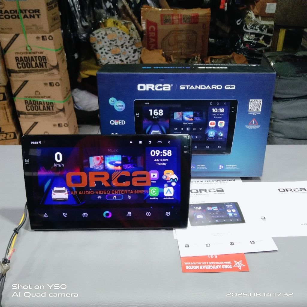 Head unit Android orca standard G3 series adr-9988 Ram 4/128GB 10inch