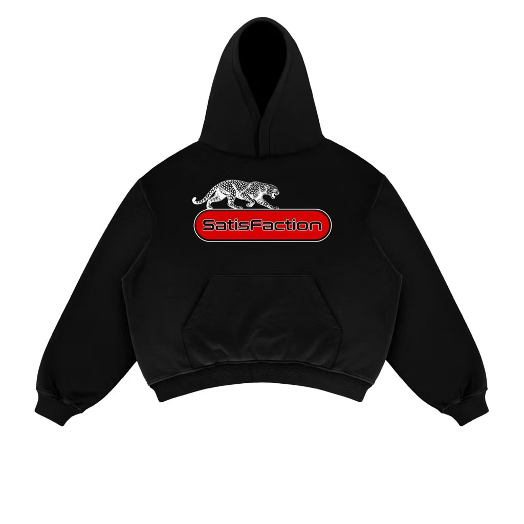 Satisfaction Hoodie Boxy 375GSM CARTAL Black_