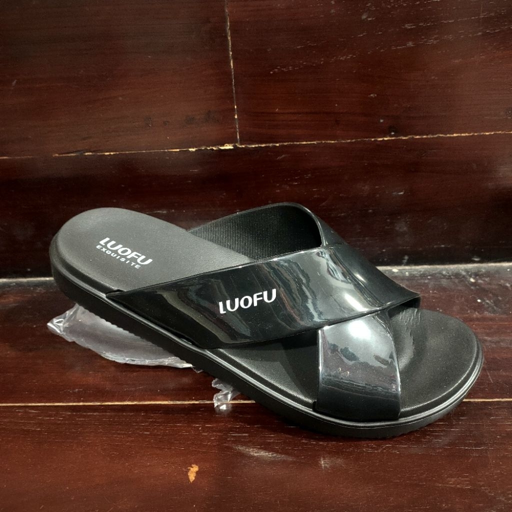 sendal luofu jelly silang nyaman/murah