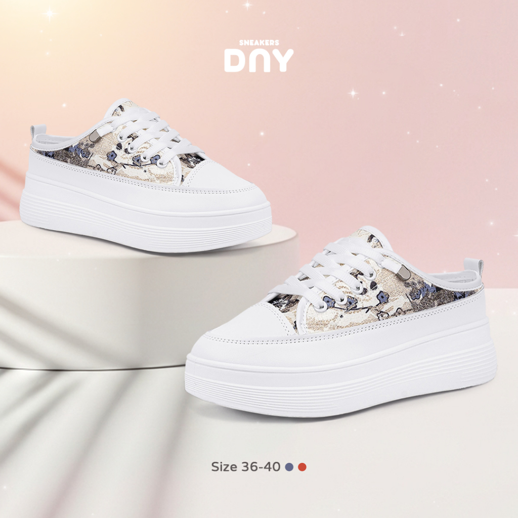 Sneakers DNY Sepatu Sandal Wanita Casual Shoes Perempuan Sepatu Sendal Cewek Sandal Selop DNY212D