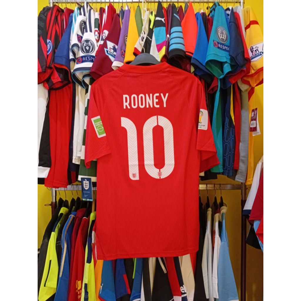 JERSEY BOLA RETRO GO ENG AWAY ROONEY 10