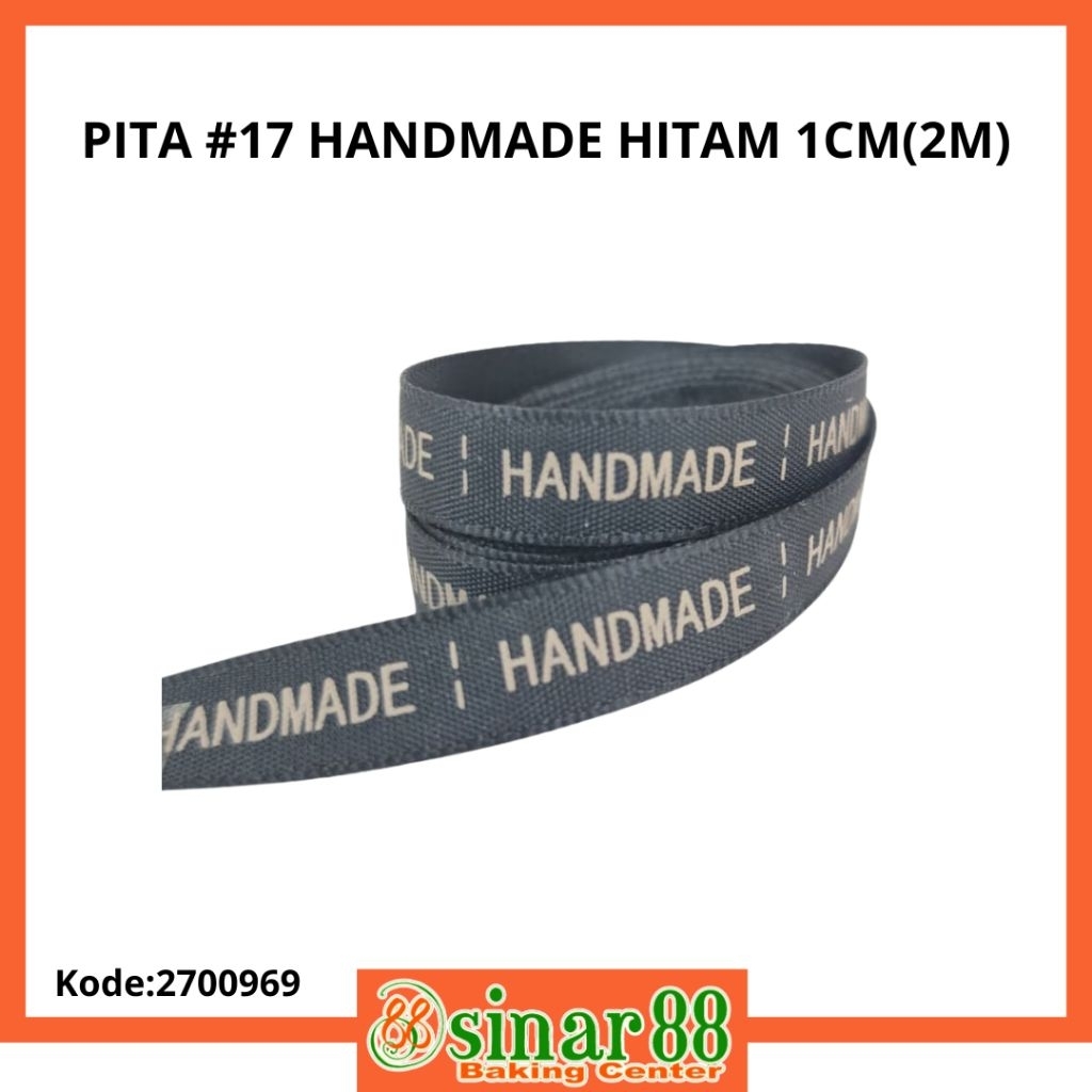 

PITA #17 HANDMADE HITAM 1CM(2M)