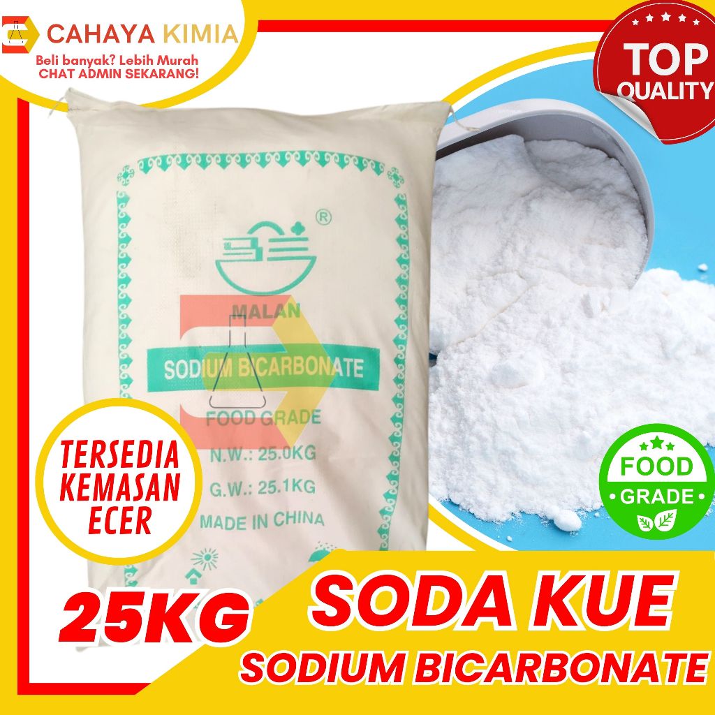 

Soda Kue (Sodium Bicarbonate) (Baking Soda) ex.RRC (MALAN) 1 zak (25 kg) GOSEND GRAB INSTANT ONLY