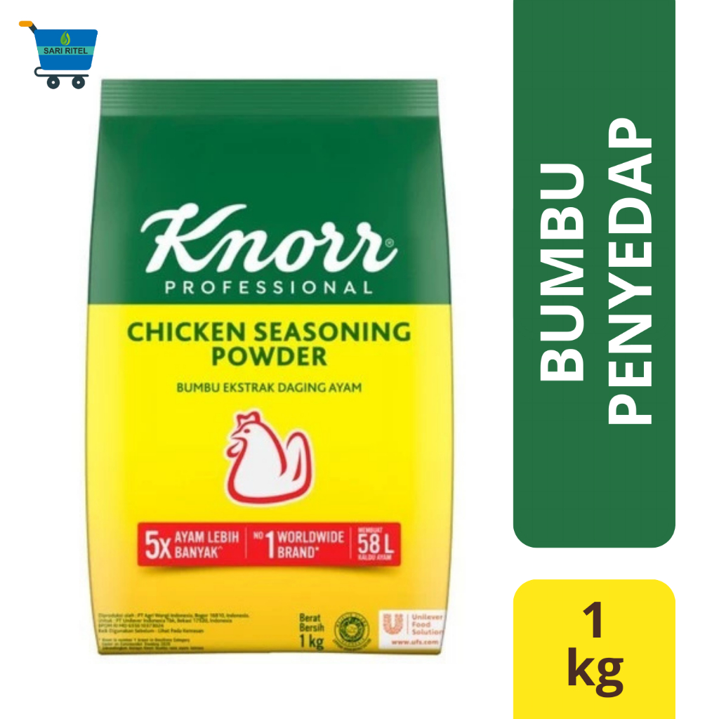 

KNORR Chicken Seasoning Powder 1kg / Bumbu Penyedap Ekstrak Daging Ayam