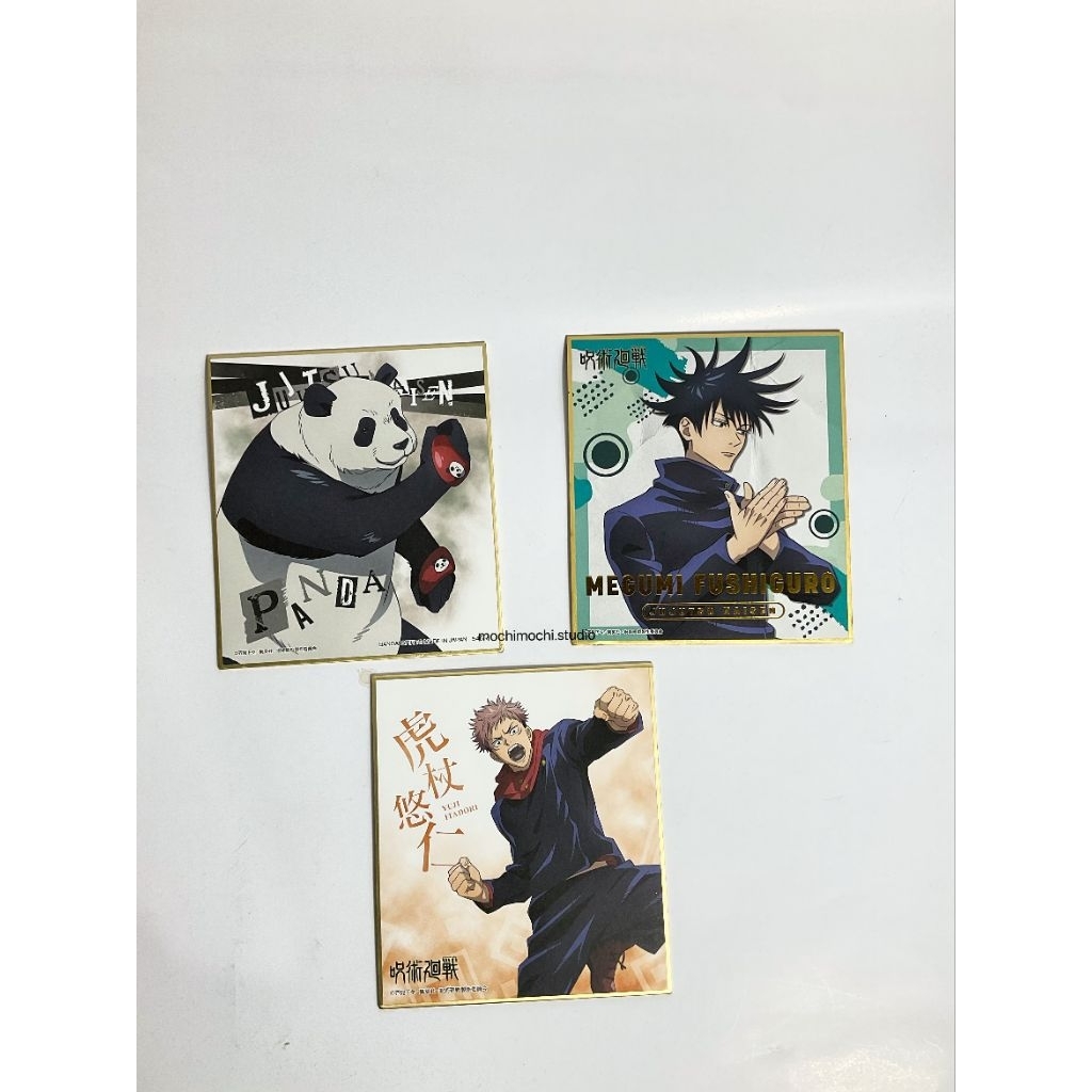 Jujutsu Kaisen Official Megumi Fushiguro Itadori Yuuji Panda Mini Shikishi Japan Pajangan Board Scre
