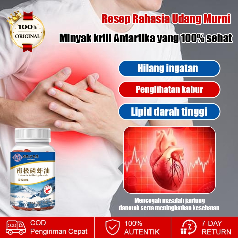 

Minyak krill Antartika () Kaya akan Omega-3 dan astaxanthin Tanpa gula Meningkatkan kesehatan jantung dan pembuluh darah Minyak ikan untuk dewasa