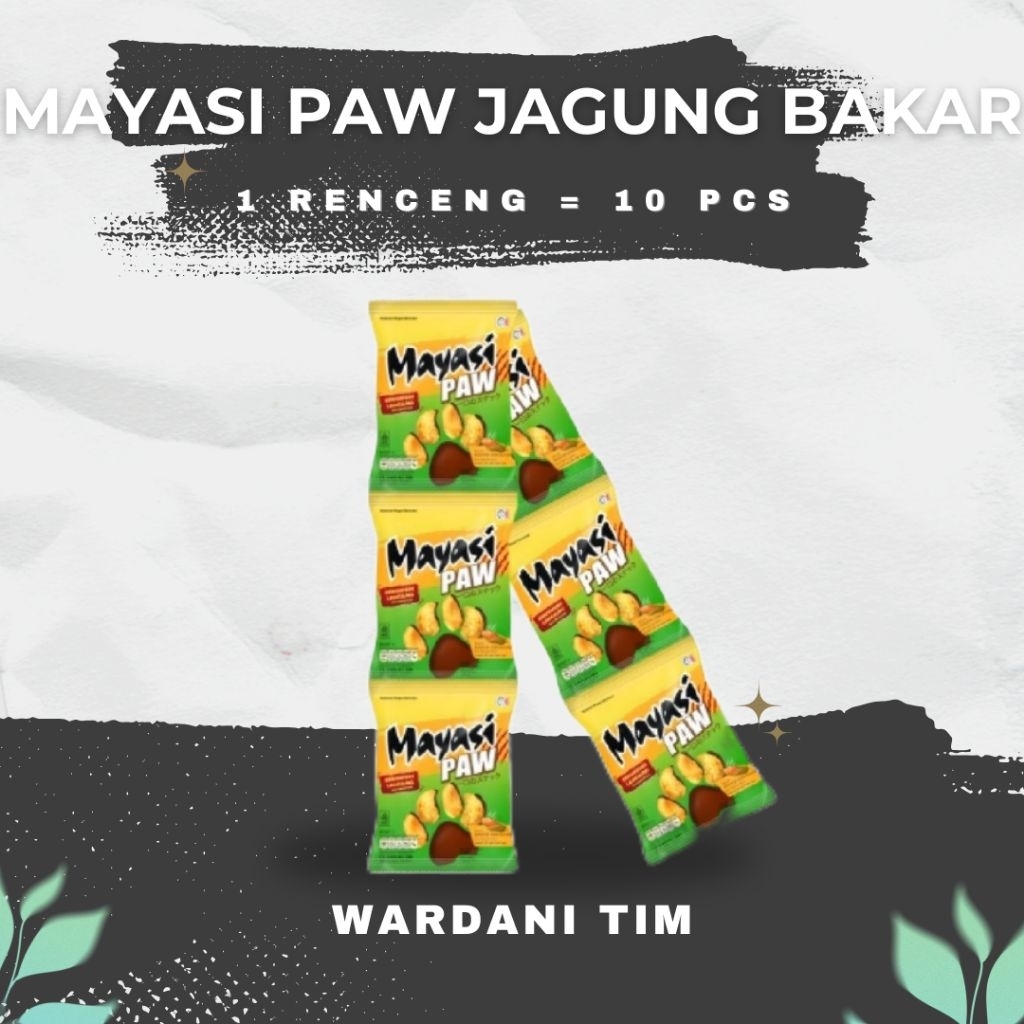 

[ 10 Pcs ] Mayasi Paw Jagung Bakar 18 Gram 1 Renceng Isi 10