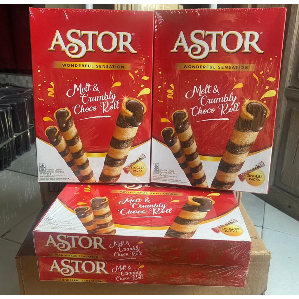 

Astor Wafer Stick Double Cokelat / Astor wafer stix coklat WONDERFUL SENSATION box 224gr