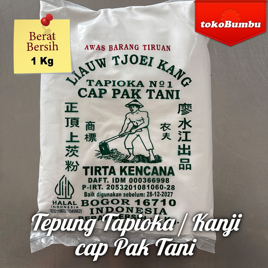 

cap Pak Tani Hijau Tepung Tapioka / Tepung Kanji kualitas terbaik tepung singkong legendaris