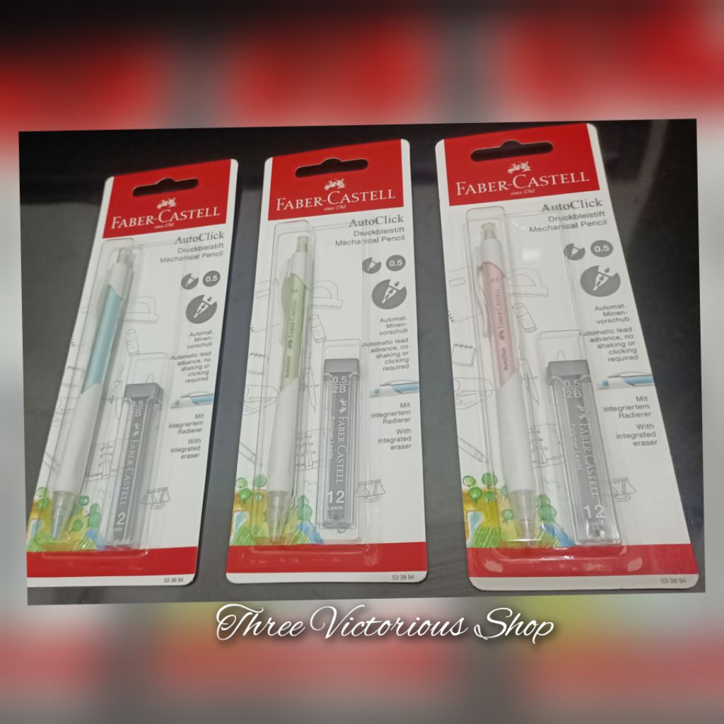 

Original Faber Castell Autoclick Mechanical Pencil Pensil 0,5 pastel blister