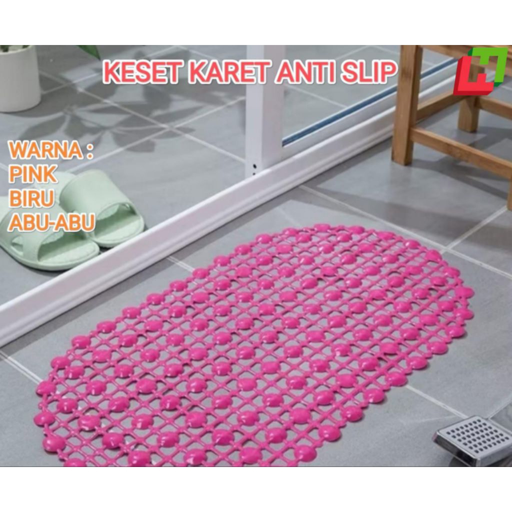 Keset Karet Anti Slip Tebal/ Keset Kamar Mandi/ Keset kaki karet/ Keset Kaki Warna
