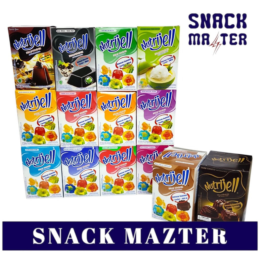 

Nutrijell Jelly Powder Aneka Rasa Buah Kemasan EKONOMIS BOX - Netto 10g x 12 bks