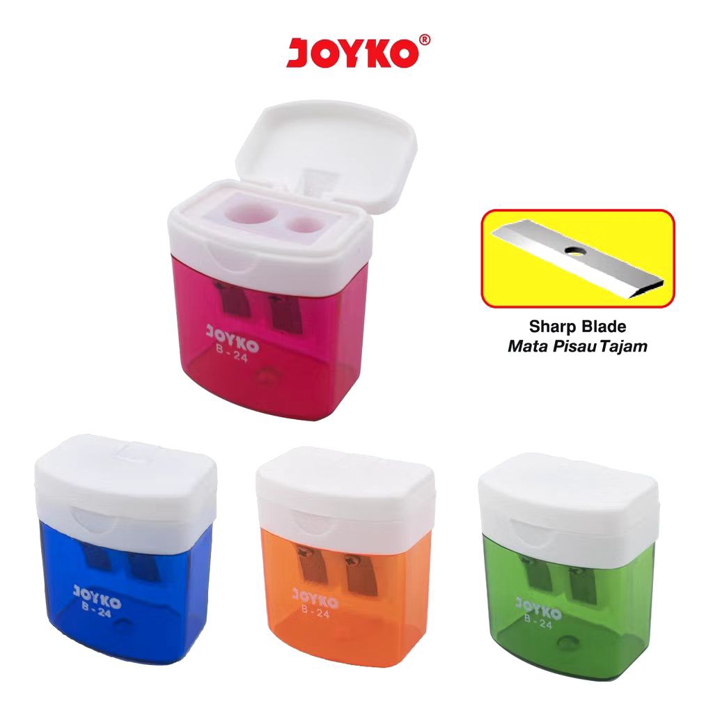 

Joyko B-24 | Sharpener 2 Lubang | Rautan Tong | Serutan Pensil