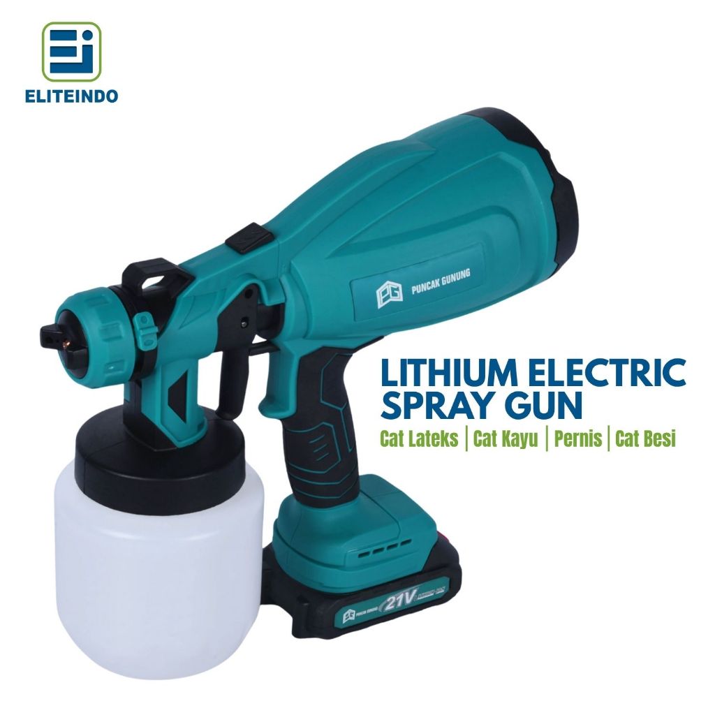 ELITE Electric Spray Gun 800ML Mesin Cat Semprot Tembok Paint Elektrik Alat Semprotan Baterai -G10A1