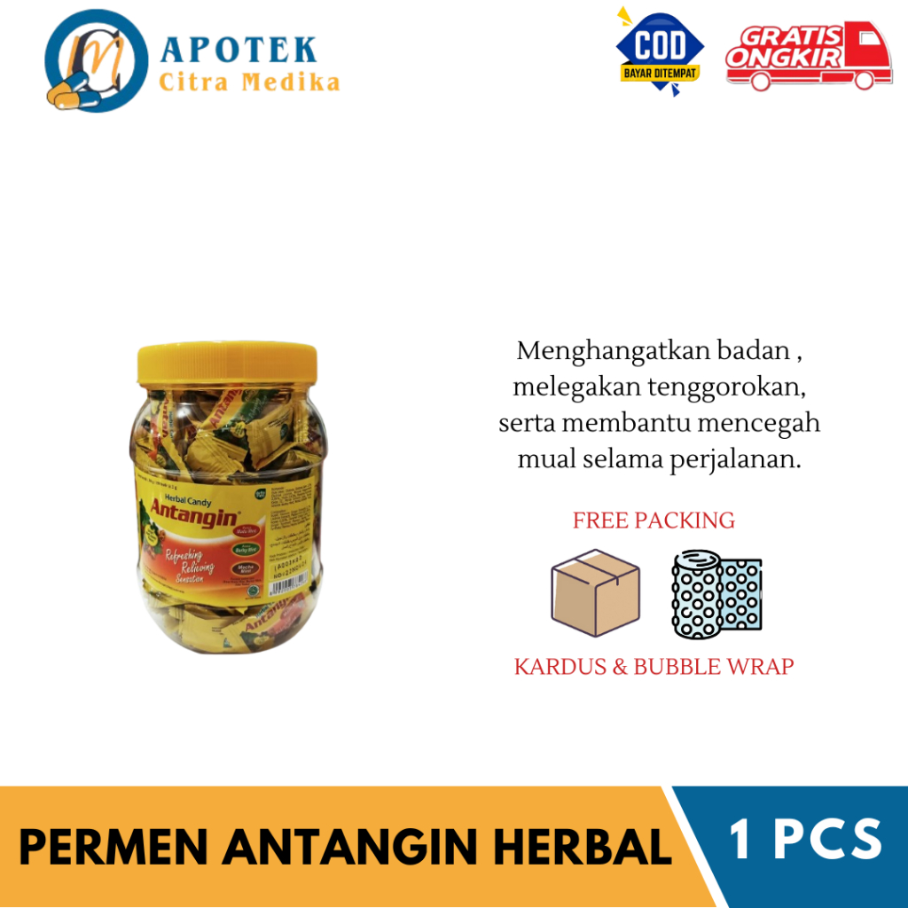 

Permen Antangin Herbal - Melegakan Tenggorokan dan Mencegah Mual