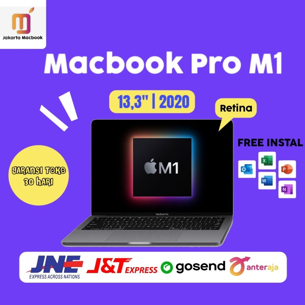 Macbook Pro M1 2020 13icnh second original bergaransi