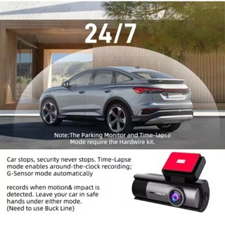 Kamera Mobil 4K dual lens Dash cam Night Vision WiFi 24 Jam Parkir 2293
