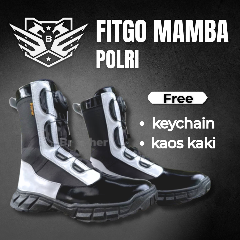 BROTRHER Fitgo Mamba Provos Polri Sepatu Pdl Tali Putar