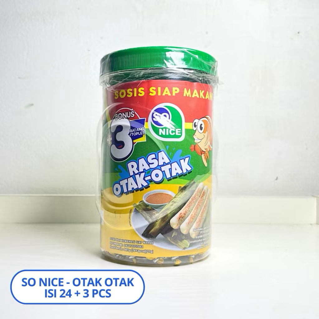 

Sosis so Nice Siap Makan Rasa otak-otak isi 24+3 x 21 gram