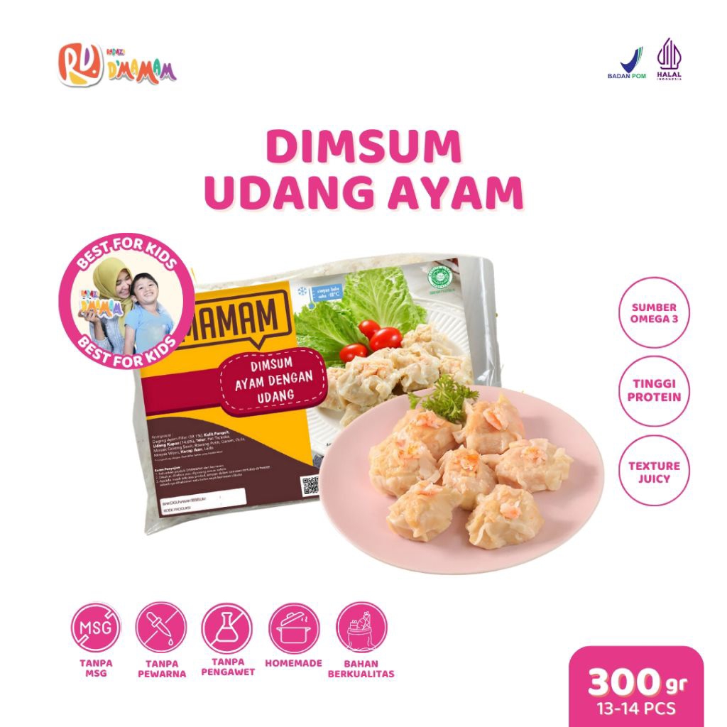 

DMAMAM Solo Dimsum Udang Ayam 300g Bento Homemade Anak MPASI Non MSG BPOM HALAL