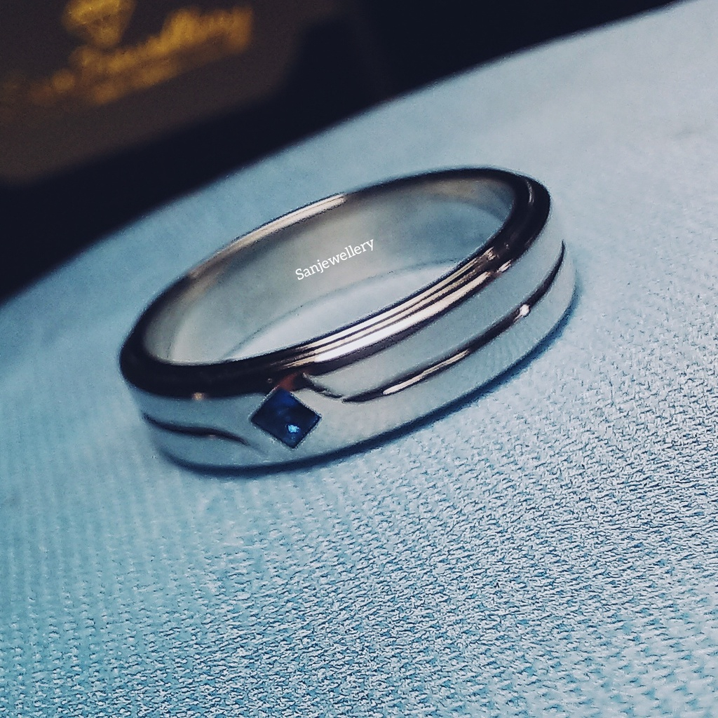 Cincin Nikah Pria Perak 950 Palladium S24 – Elegan, Handmade, All Size, Premium Quality SAN950