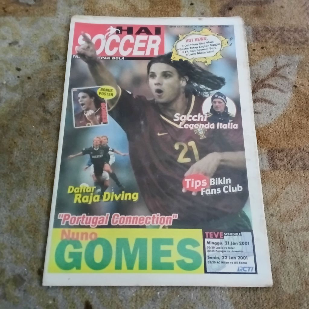 Majalah Tabloid Hai Soccer 32 I Sabtu 20 Januari 2001 Portugal Connection Nuno Gomes