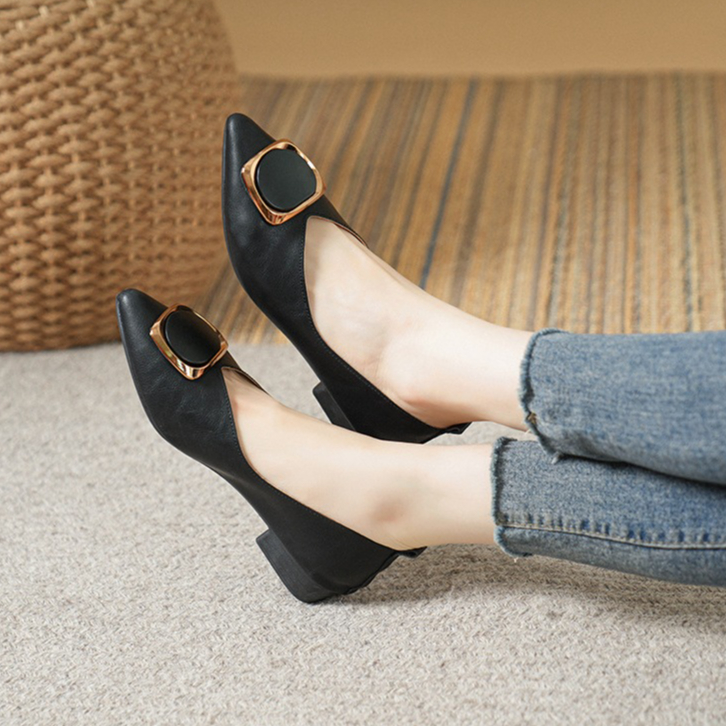 Isarli Shoes - 6336-10 Sepatu Heels Wanita 2cm - Sepatu Heels Simple Wanita