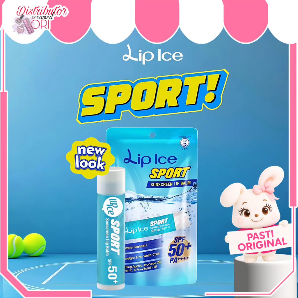 LIP ICE Sport Sunscreen Lip Balm SPF 50+ PA++++ - 4,6 gr | Distributor Cream Ori