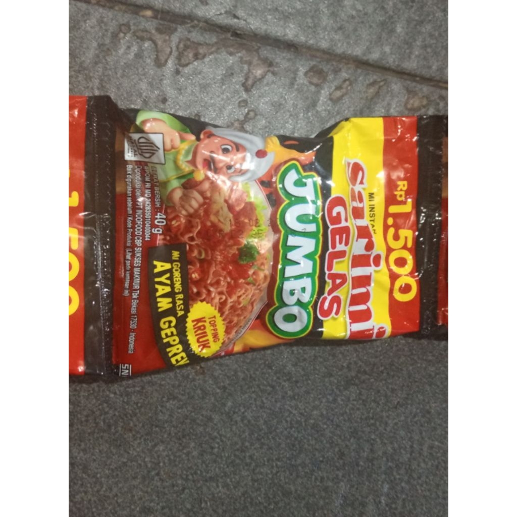 

Sarimi gelas jumbo ayam geprek (1rncng/10pcs)