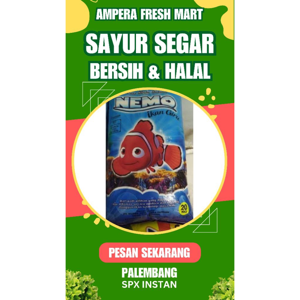 

BERAS NEMO / BERAS CAP NEMO 5KG - 20KG - INSTAN PALEMBANG