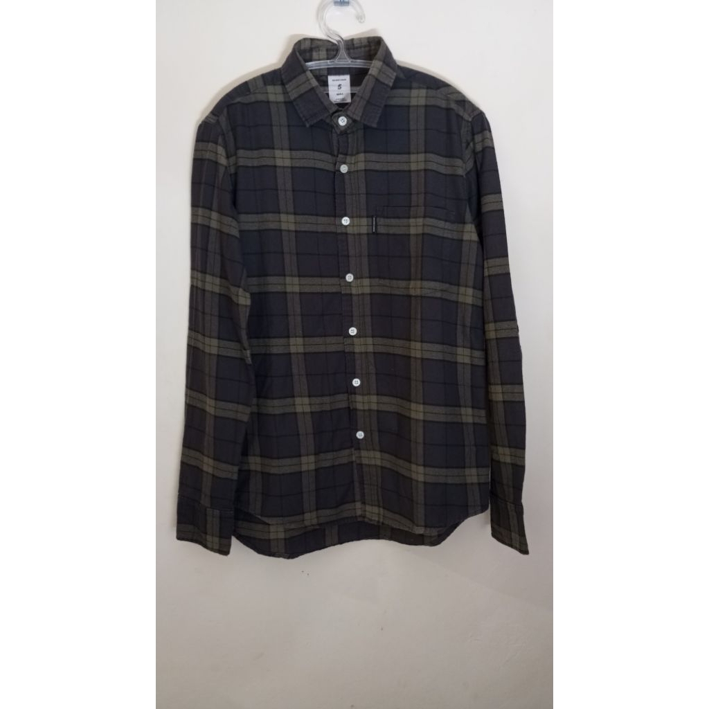 Kemeja Flannel The Don's House | Kemeja Flannel Warna Army Preloved
