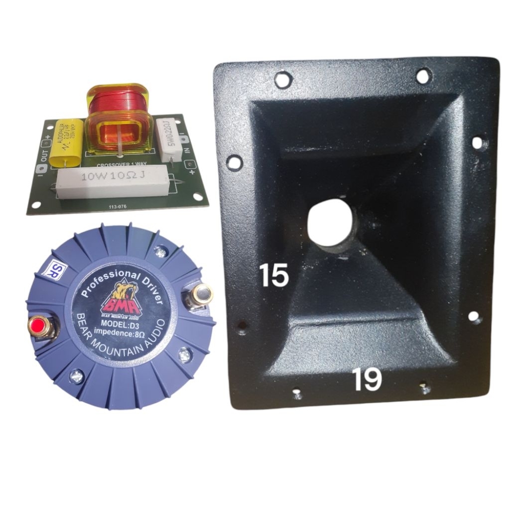 Paket Tweeter BMA D3 50p Watt Plus Corong Besi Drat Baut Dan Crossover Tweeter