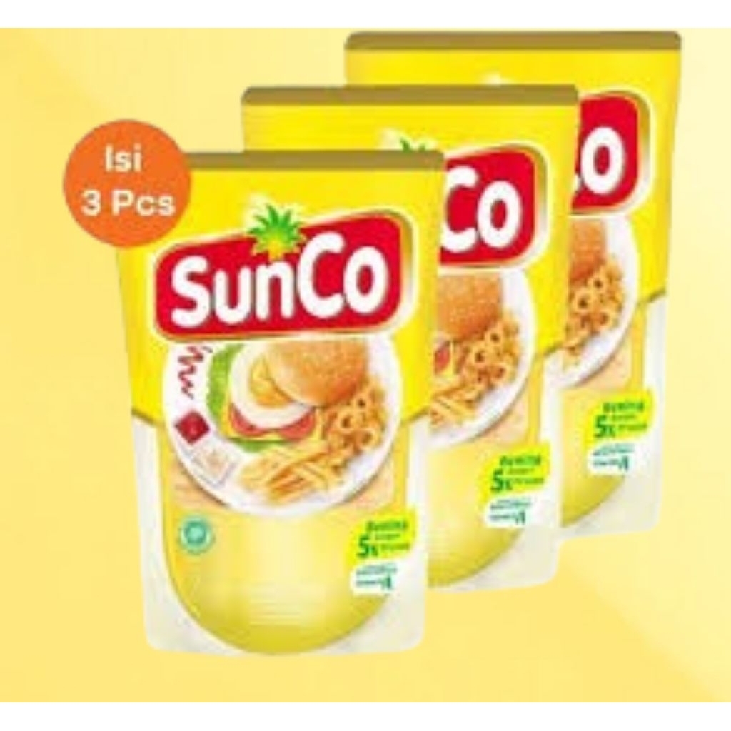 

3Pcs SUNCO Minyak goreng kemasan 2 Liter