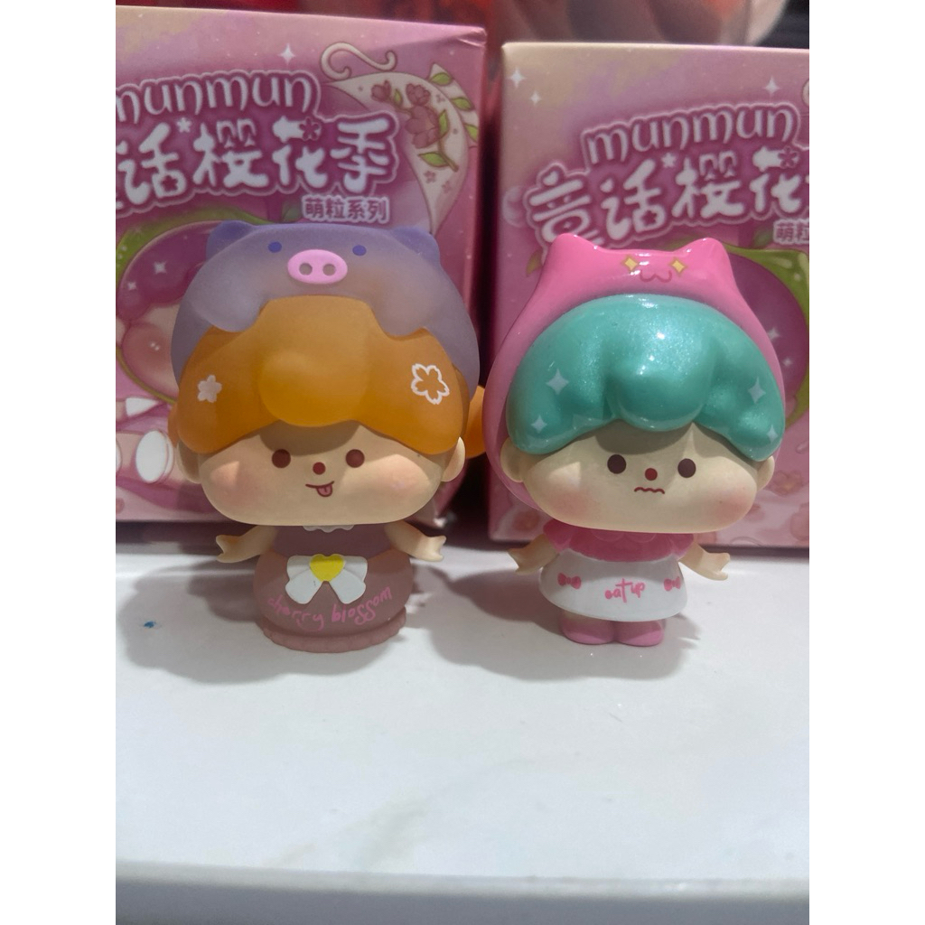 paket mini figure munmun bebong rubah pink glossy dove