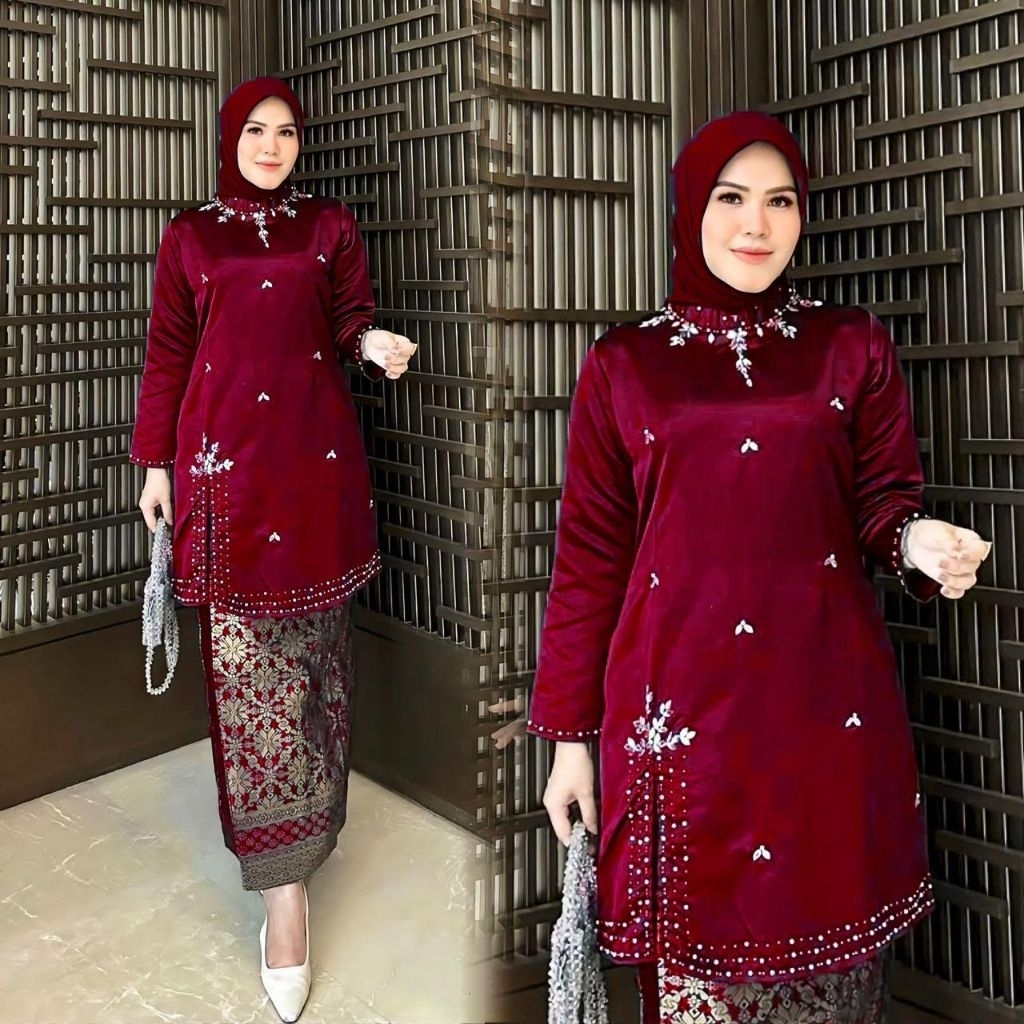 Setelan Tunik Bridal Aldi  / Kebaya Pesta / Kebaya Modern / Kebaya Terbaru / Kebaya Kondangan