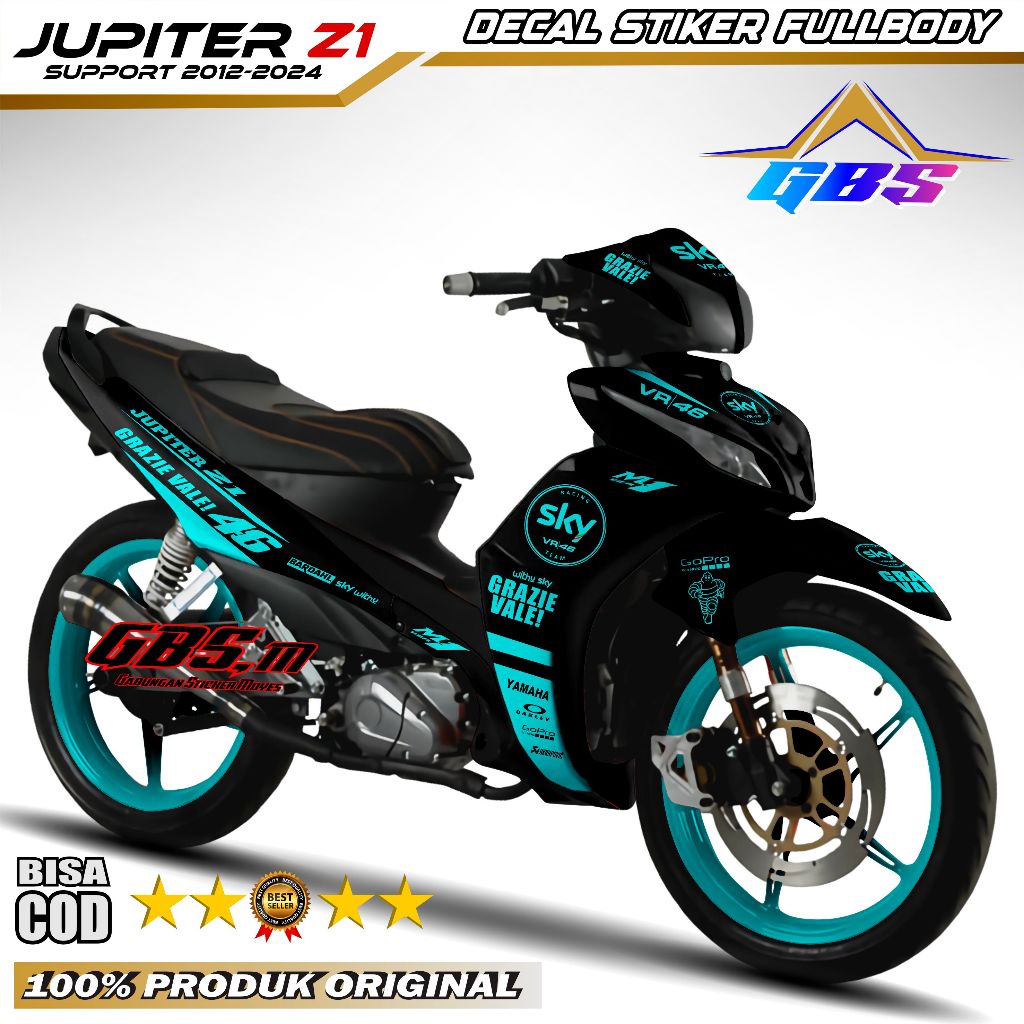Stiker Decal Jupiter Z1 Fullbody Decal Stiker Striping Variasi Motor Jupiter Z1 2012 - 2024 Fullbody
