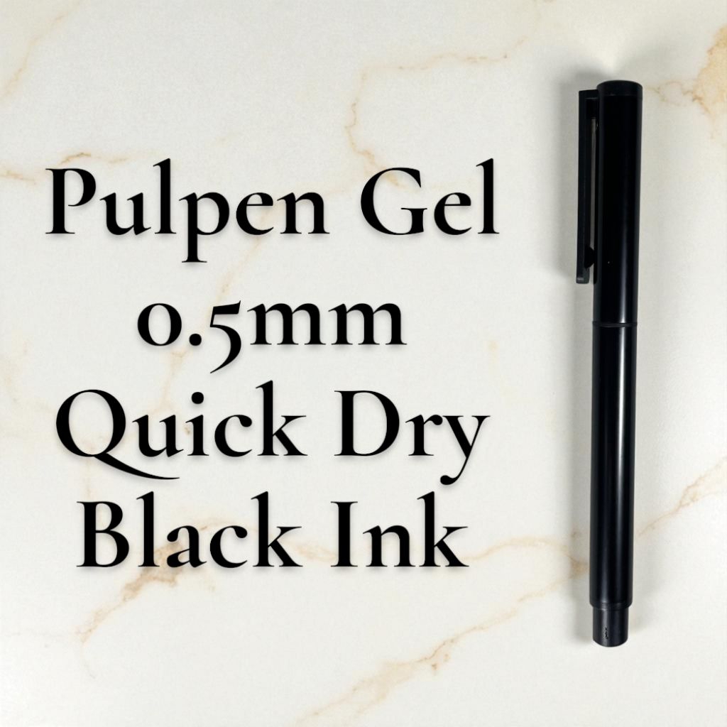 

Pena Pulpen Gel 0.5mm TUBE Roller Quick Dry Black Ink 1 PCS - K80
