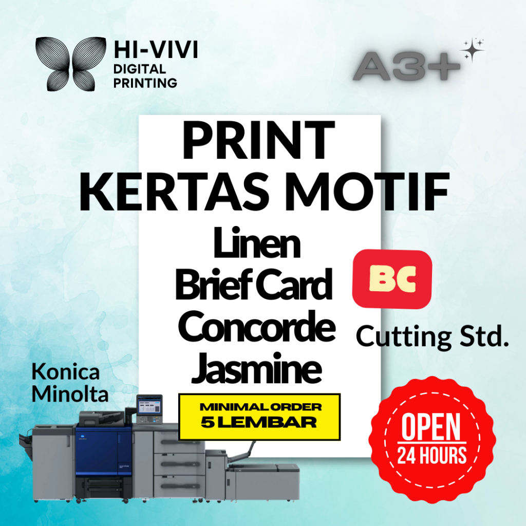 

Cetak - KERTAS MOTIF / TEXTURE - Linen BC Concord Jasmine - 24 Jam - Highres - Min.10lb