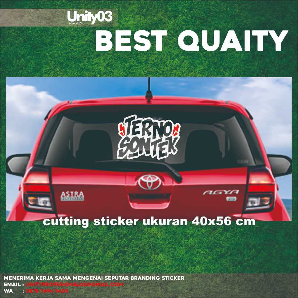 terno sontek, sticker terno sontek, sticker kaca mobil, sticker mobil. sticker kaca mobil belakng, k