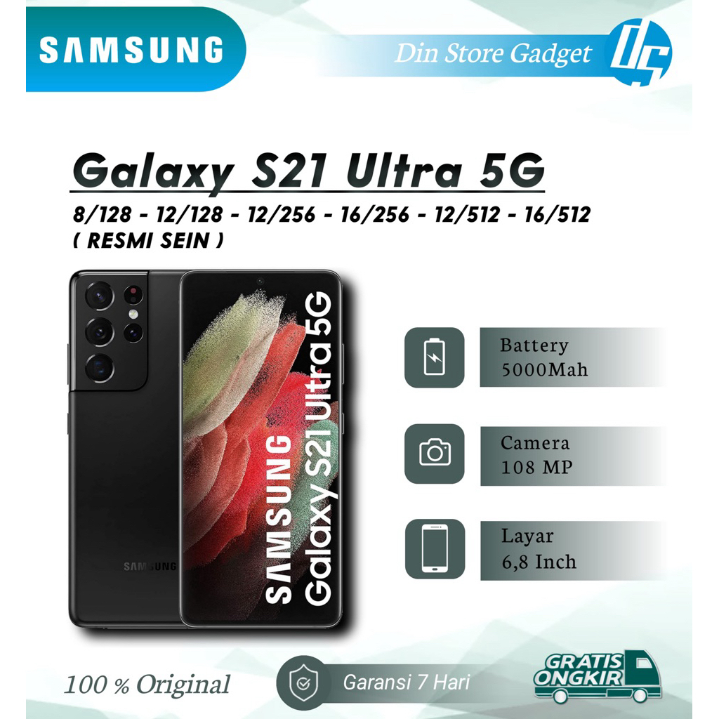 Samsung Galaxy S21 Ultra 12/256 | 16/512 Resmi Sein Indonesia