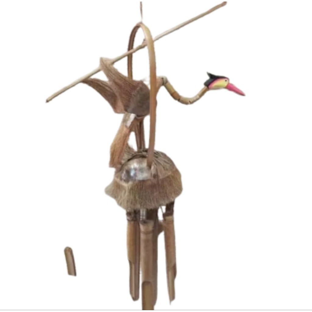 Lonceng angin Bambu motif burung