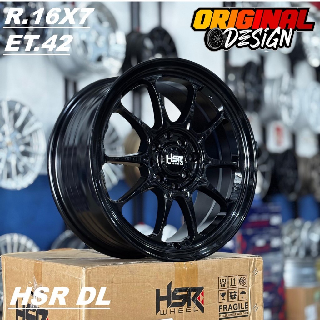 Velg Mobil VIOS, YARIS, AVANZA, Ring 16 Warna Hitam Glossy HSR DL R16