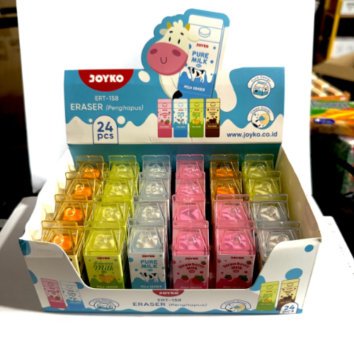 

(1 BOX / 24 PCS) Penghapus Eraser Joyko ERT-158 Milk Eraser