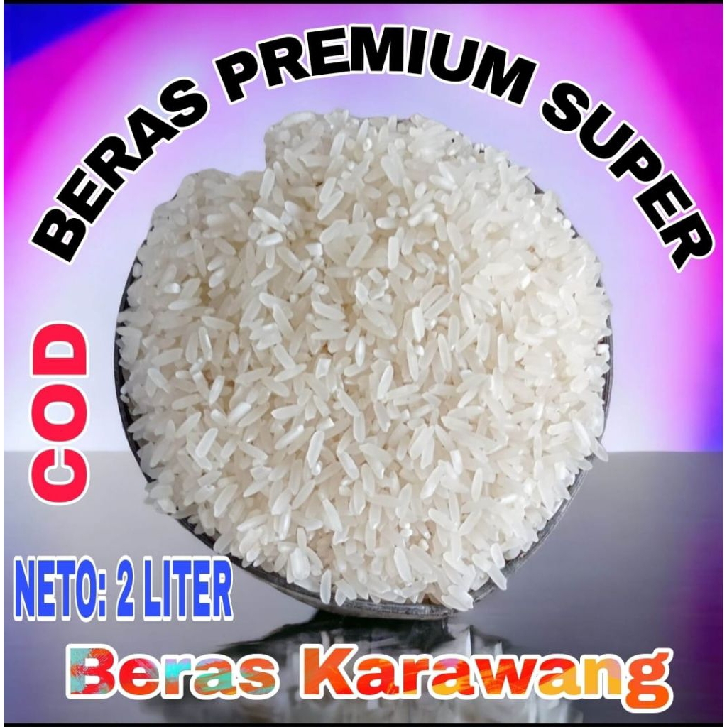 

2LITER BERAS SUPERP PREMIUM BERAS KARAWANG BERKWALITAS TINGGI