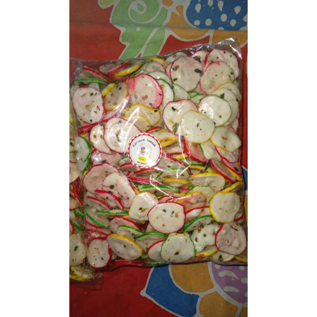 

kerupuk seblak daun jeruk kencur tidak pedas 500g