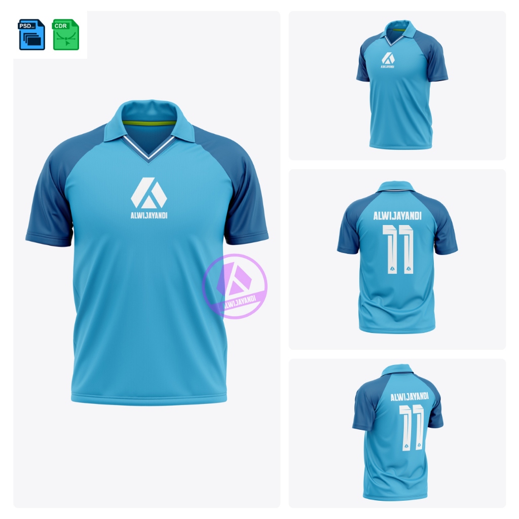 JERSEY MOCKUP KERAH V LANCIP CRICKET RAGLAN // PS & CDR