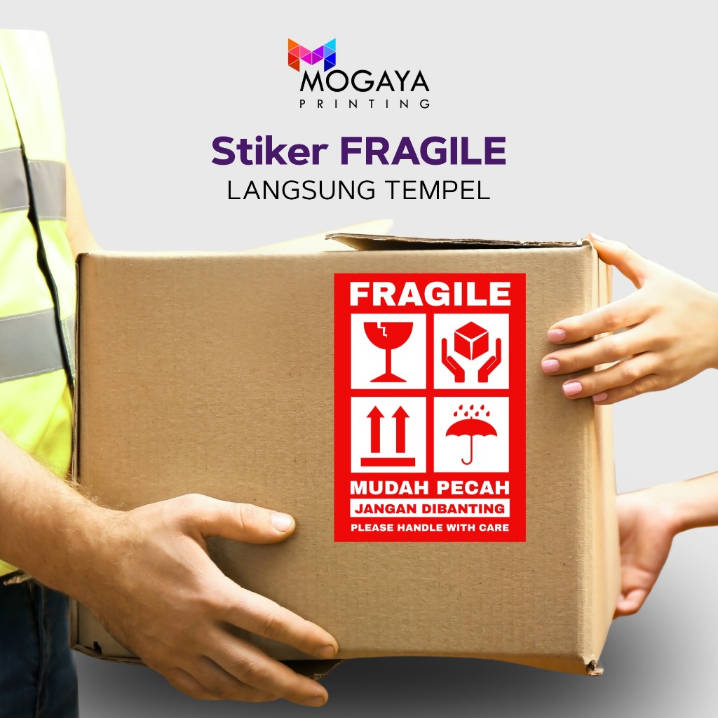 

MOGAYA PRINTING - Stiker Fragile Murah / Stiker Pecah Belah Kemasan Olshop /Awas Pecah