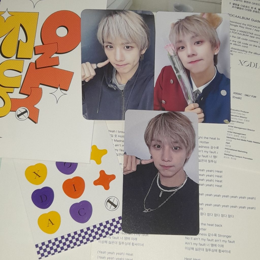PHOTOCARD OFFICIAL POB & BROADCAST SING XODIAC